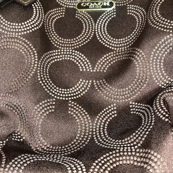 Coach Madison dotted brown satchel - Picture 3 of 15